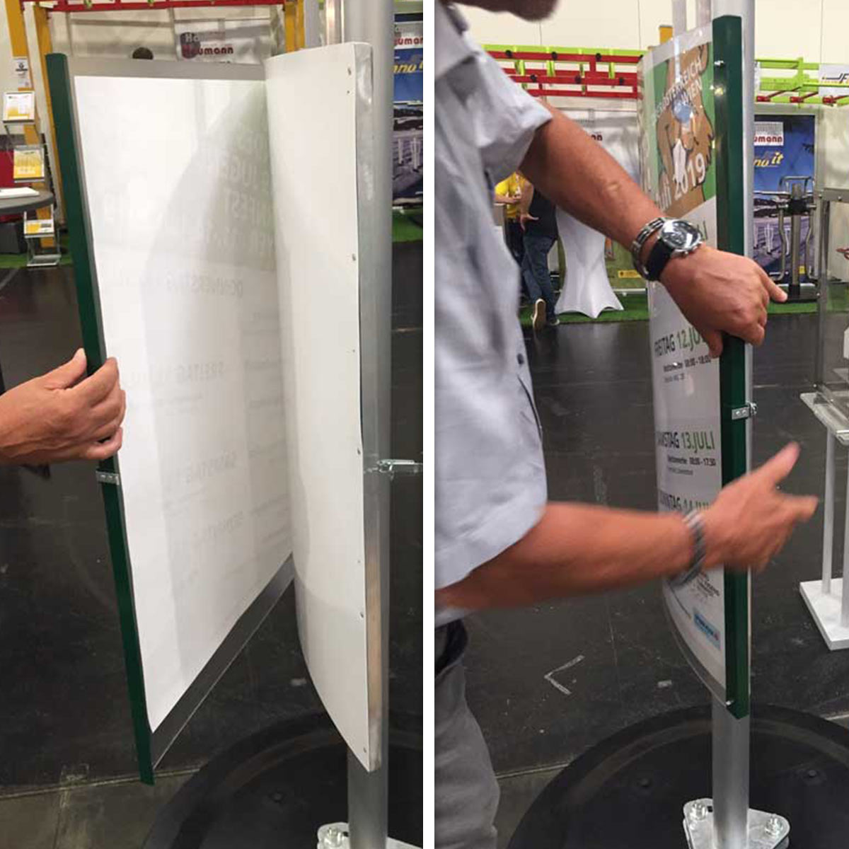 Multiboard - Plakatdisplay A1 für Lichtmasten
