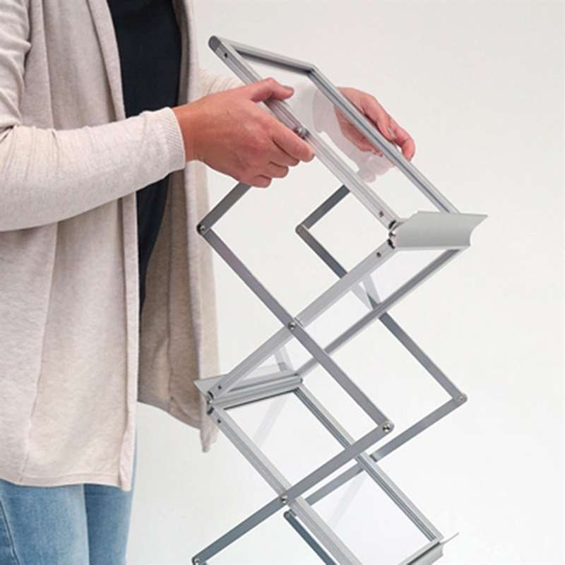 Flex-Prospektständer - Silber - 6 x A4