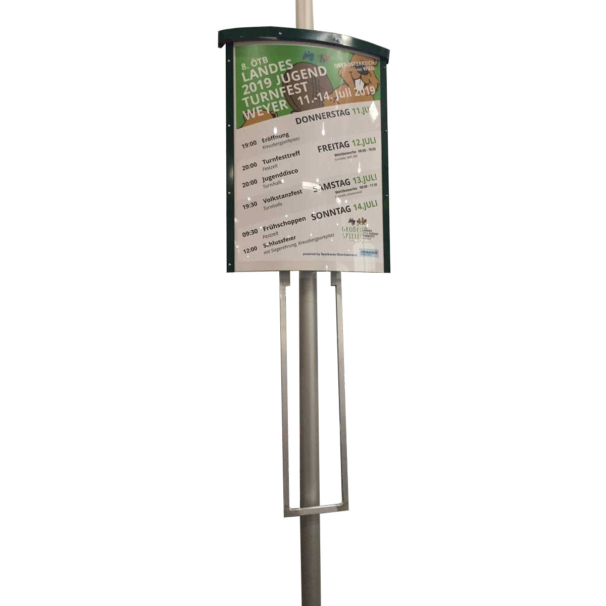 Multiboard - Plakatdisplay A1 für Lichtmasten
