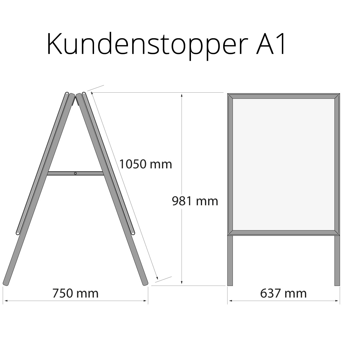 Alu Kundenstopper A-Board