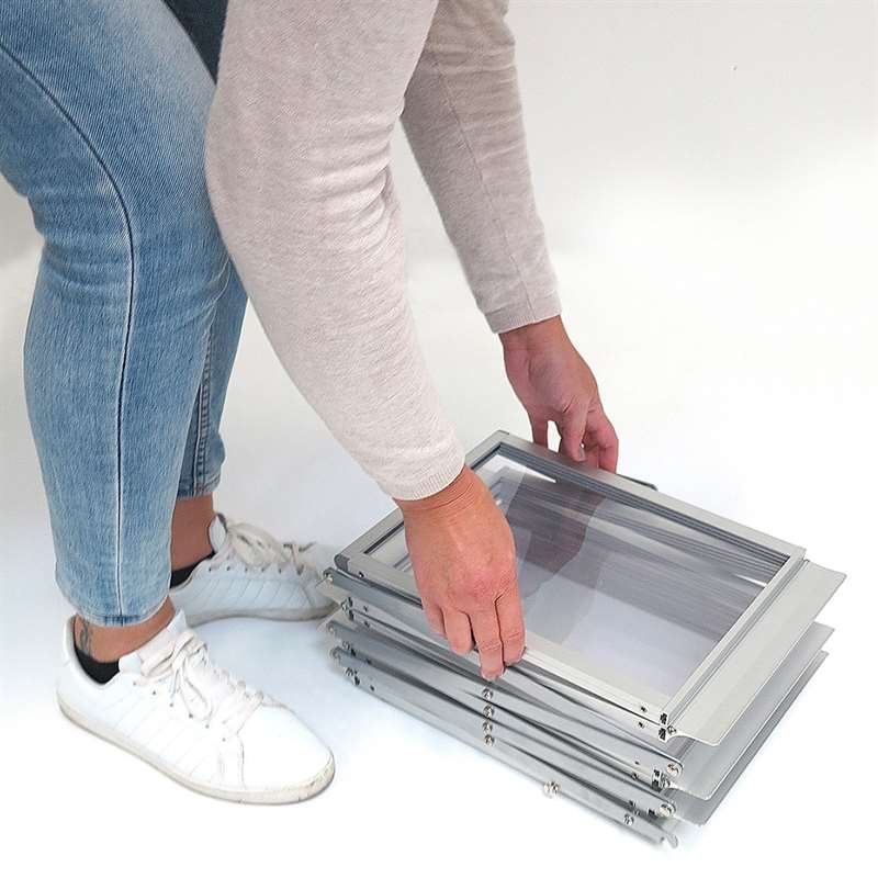 Flex-Prospektständer - Silber - 6 x A4