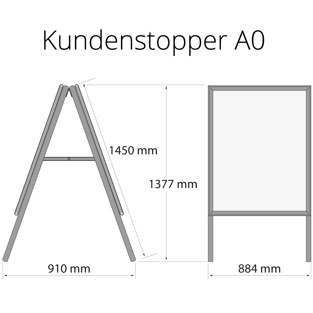 Alu Kundenstopper A-Board