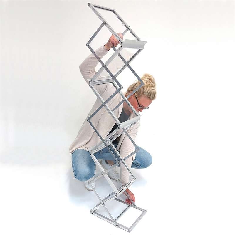 Flex-Prospektständer - Silber - 6 x A4