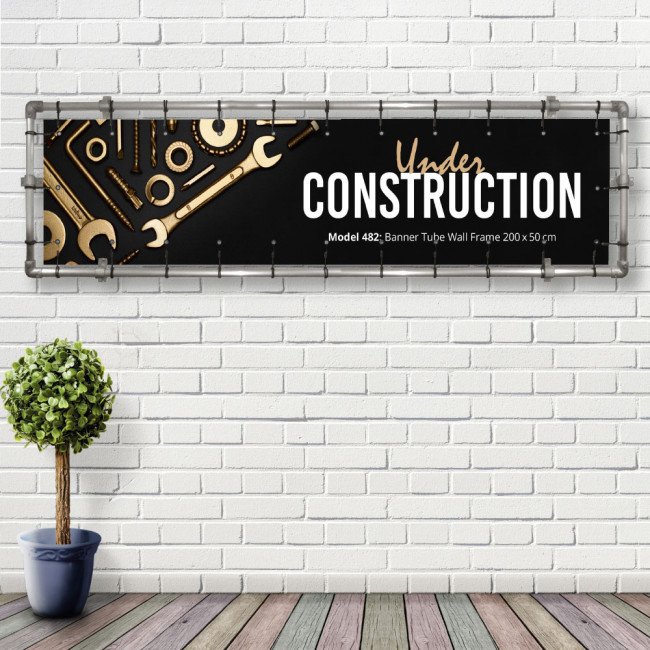 Wand Rahmen - für 200x50cm Banner